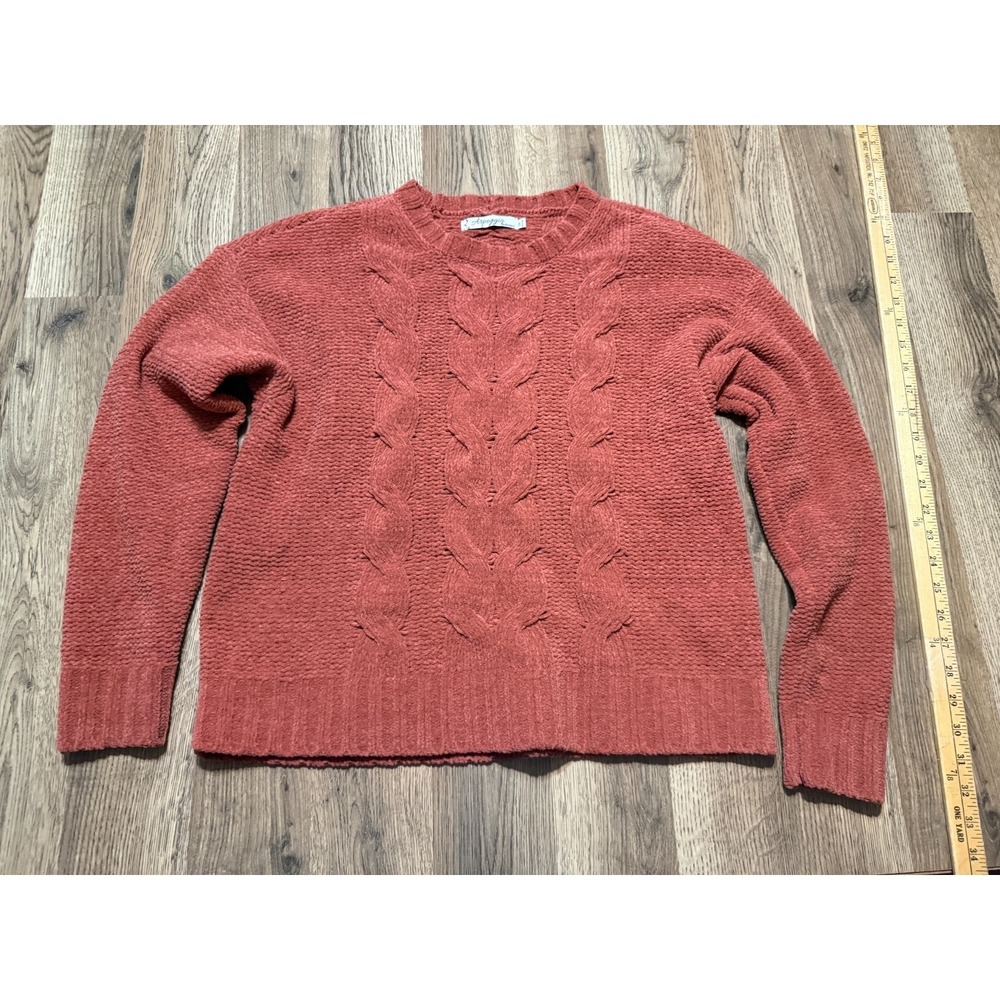 Arpeggio Knitwear Sweater Women's Size Small Orange Crewneck Pullover